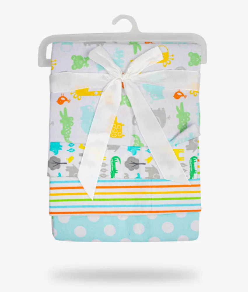 04pcs Receiving Blankets - Yellow