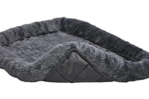 22L-Inch Gray Dog Bed or Cat Bed w/ Comfortable Bolster | Ideal for XS Dog Breeds & Fits a 22-Inch Dog Crate | Easy Maintenance Machine Wash & Dry | 1-Year Warranty