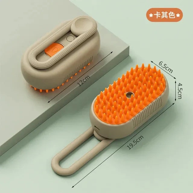3-in-1 Cat Steamy Brush – Professional Grooming Tool for Dogs & Cats