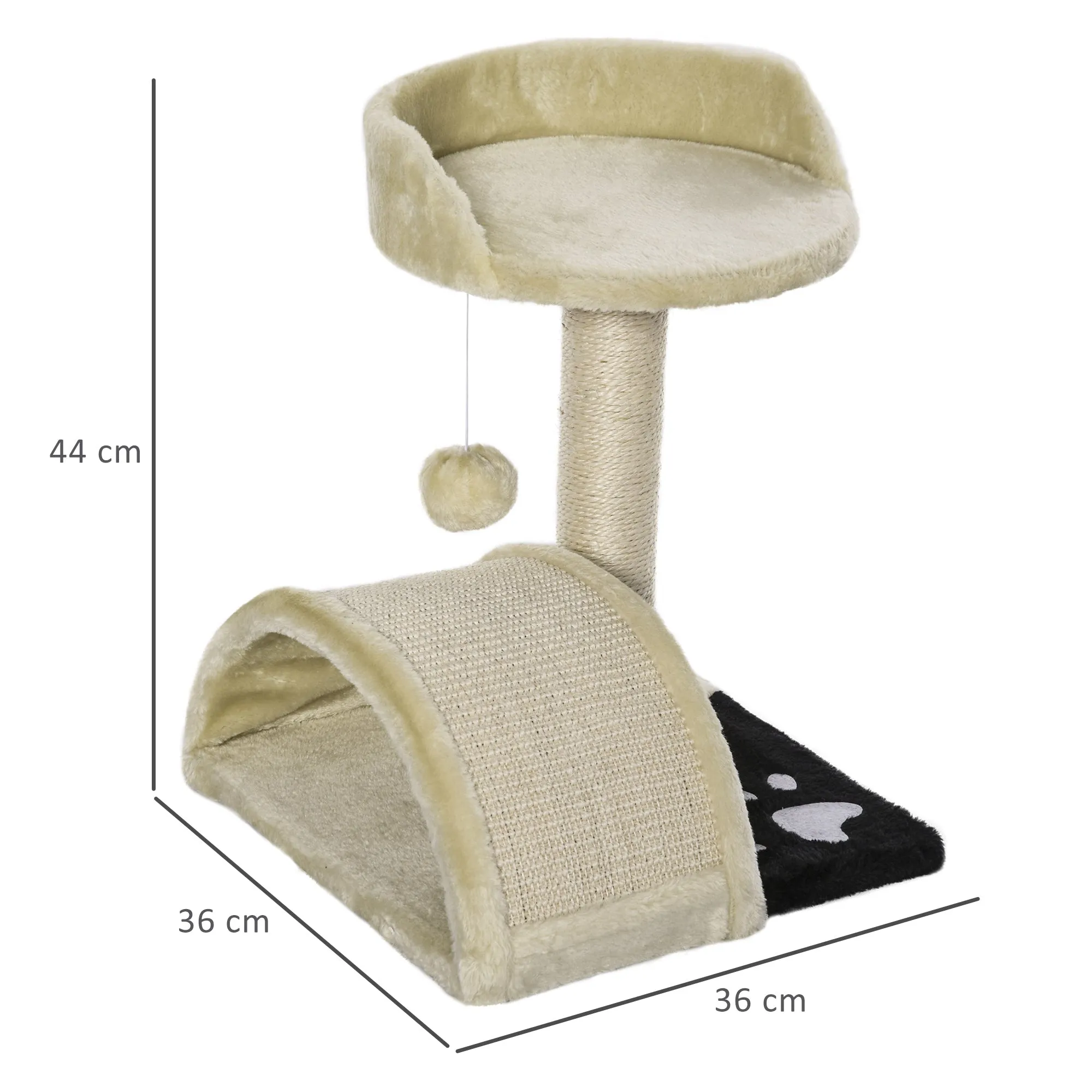 36Lx36Wx44H cm Cat Tree Scratching Post-Beige