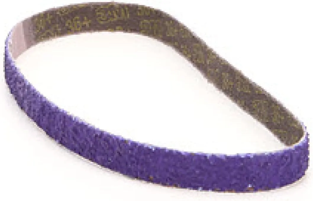 3M Cubitron II File Belt, 33443, 36  Grit, 1/2 in x 18 in, Pack of 10 File Belts, Resin Bonded, Spot Weld Removal