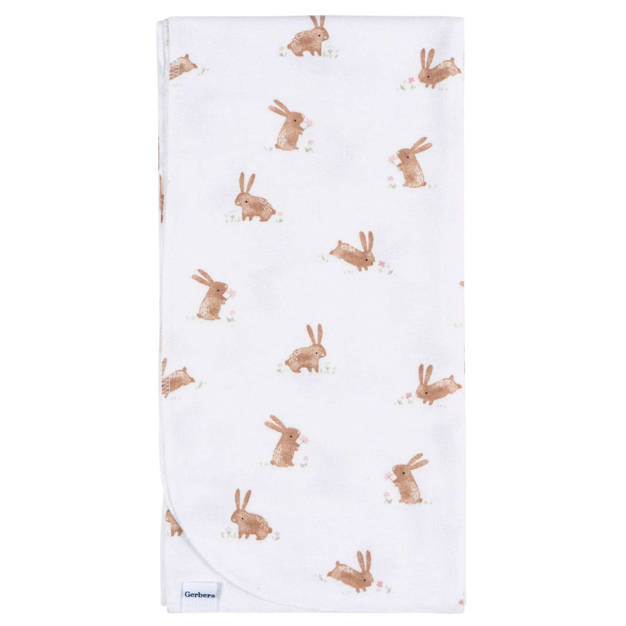 4-Pack Baby Girls Retro Floral Flannel Blankets