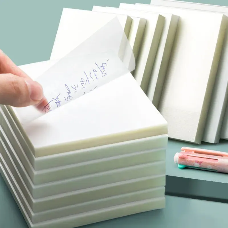 50 Sheets Creative Transparent PET Waterproof Sticky Note Pads
