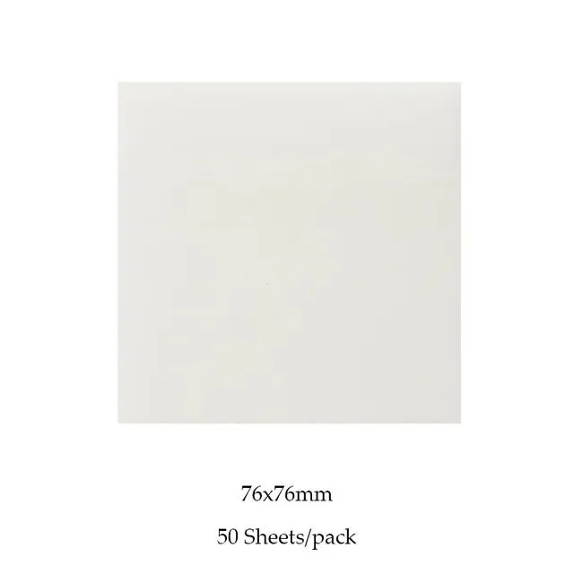 50 Sheets Creative Transparent PET Waterproof Sticky Note Pads