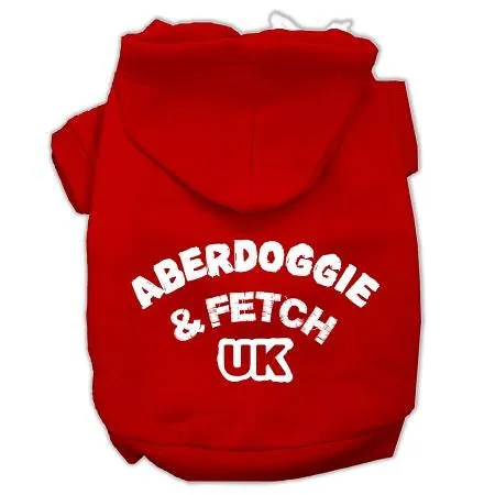 Aberdoggie UK Screenprint Pet Hoodies Red Size Sm (10)