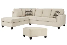Abinger 2-Piece Sectional with Ottoman in Natural