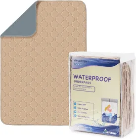 Alsunny Hospital Grade Incontinence Pads - 36x52 Waterproof & Washable, Heavy Absorbency, Non-Slip for Elderly & Pets (4 Pack) Hide Stains Adult Bed Protector