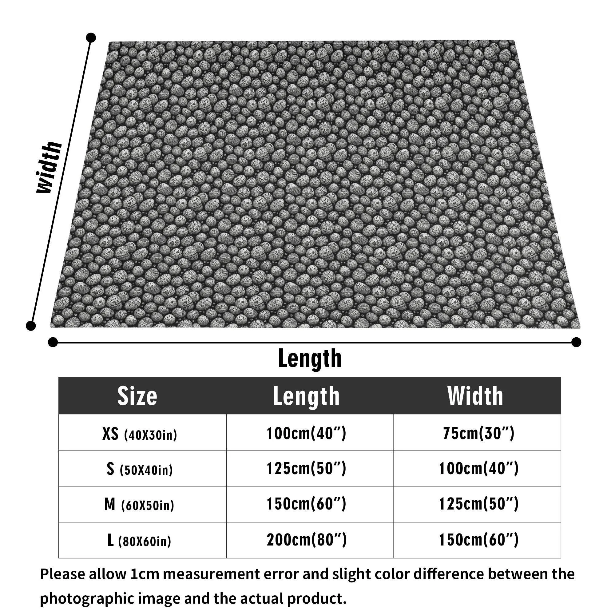 Black and White Egg Flannel Breathable Blanket 4 Sizes