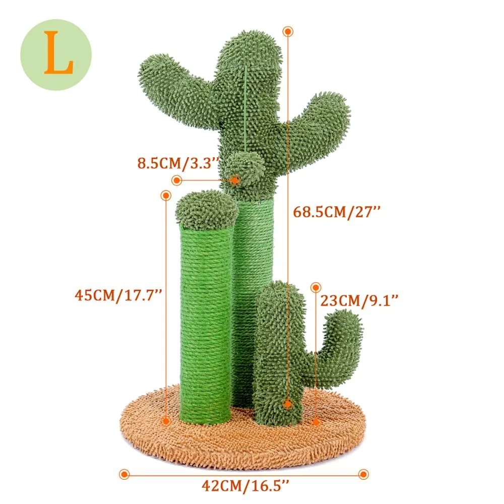 Cactus cat scratcher post featuring cat tree