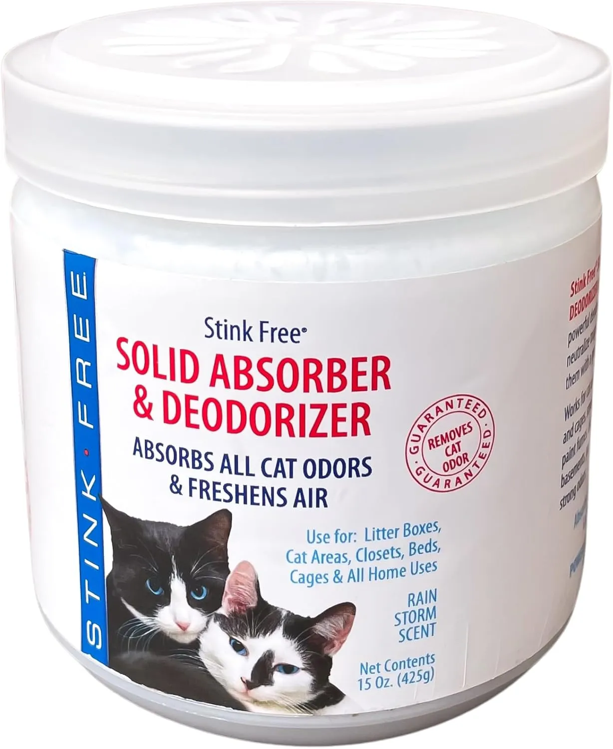 Cat Solid Freshener, Absorber & Deodorizer - Room Purifier, Bathroom Odor Eliminator, Basement, Bedroom, House, Office etc. 15 oz. Rainstorm Fragrance