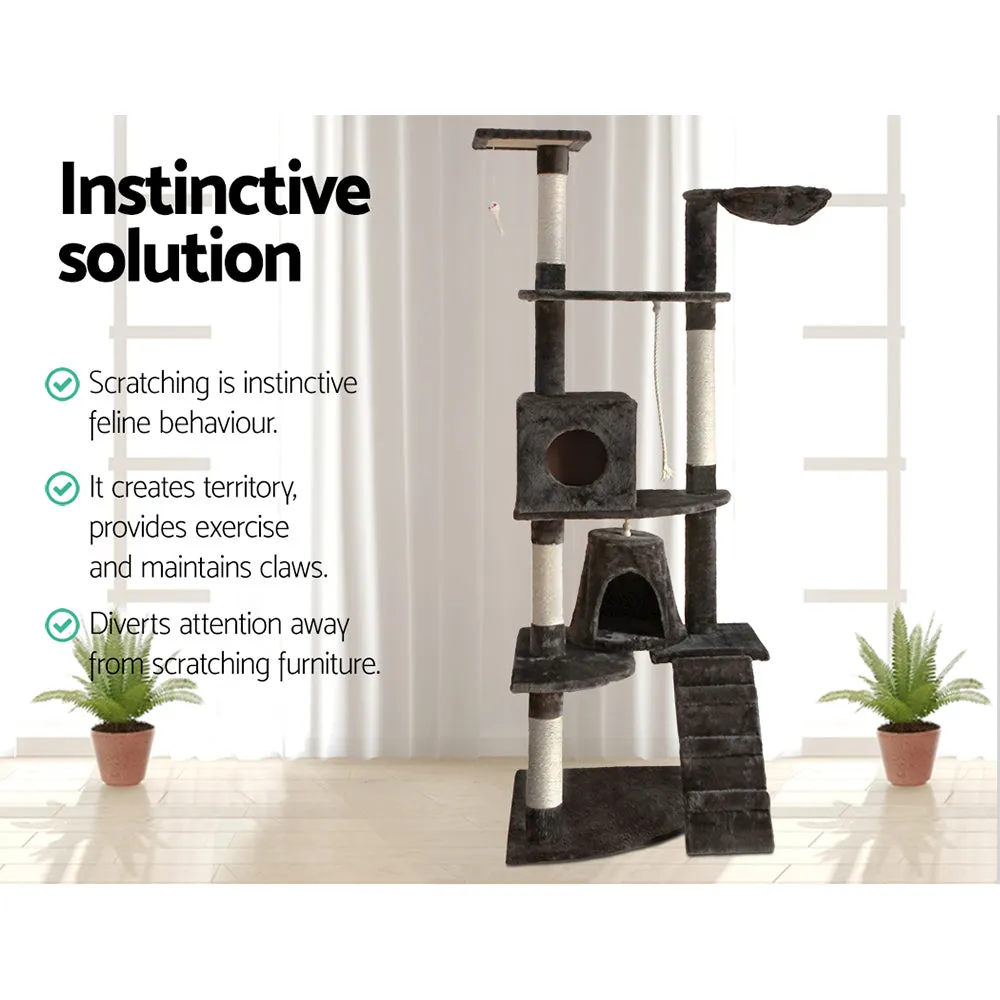 Cat Tree 193cm, Wood Scratching Post Tower Condo