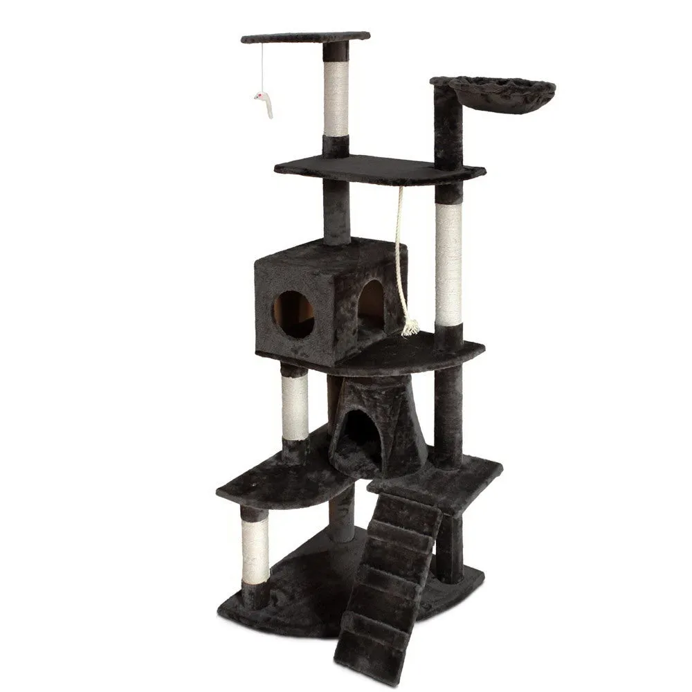Cat Tree 193cm, Wood Scratching Post Tower Condo