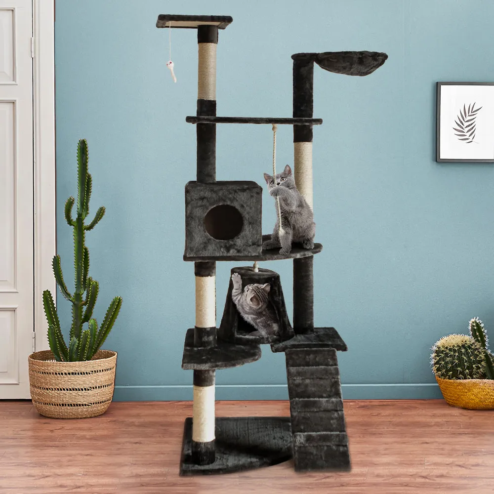 Cat Tree 193cm, Wood Scratching Post Tower Condo