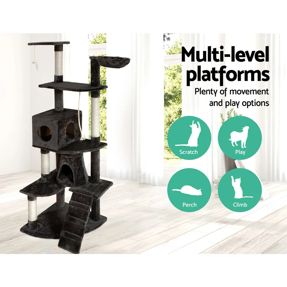 Cat Tree 193cm, Wood Scratching Post Tower Condo