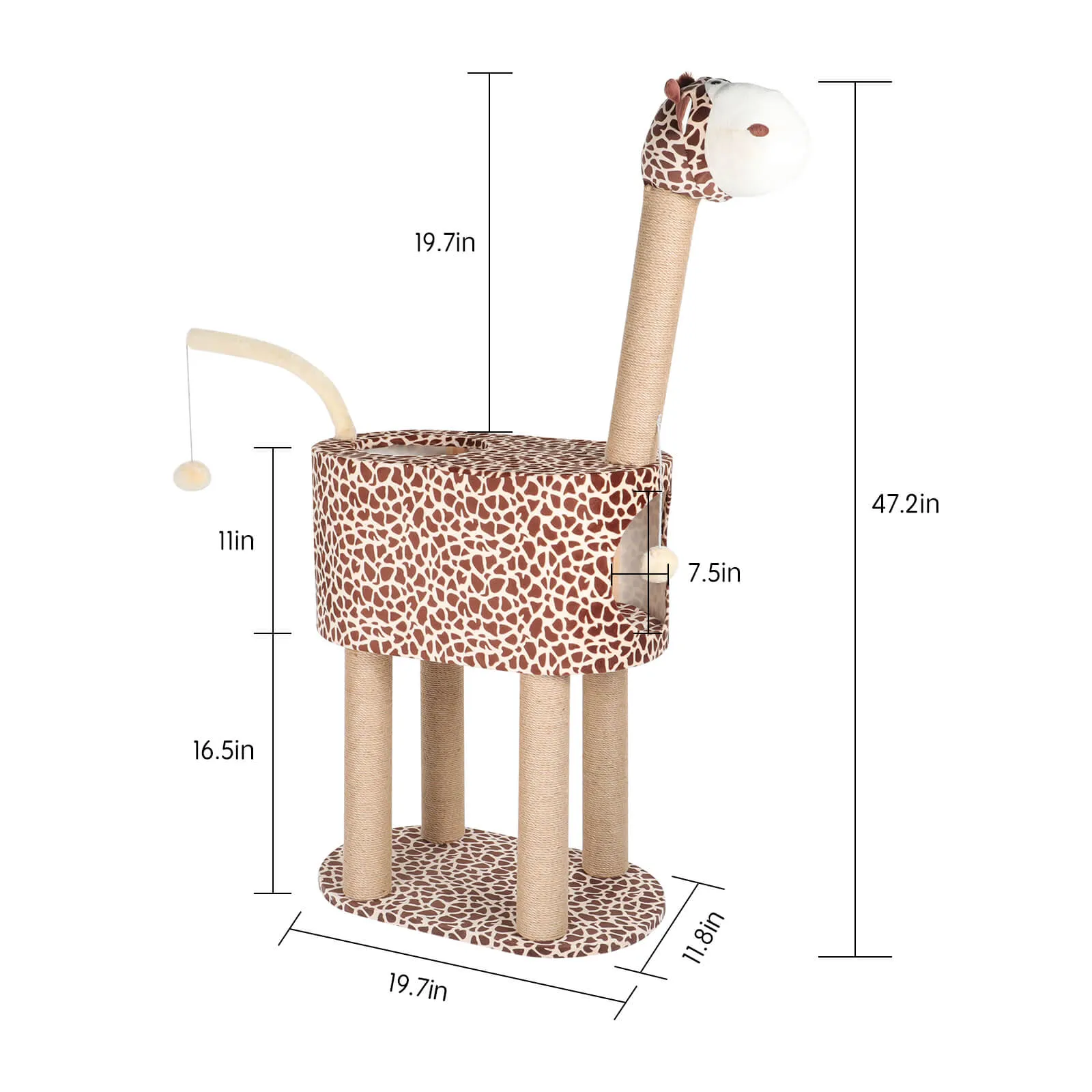 Cat Tree Condo Tower Pet Play House with Scratching Posts