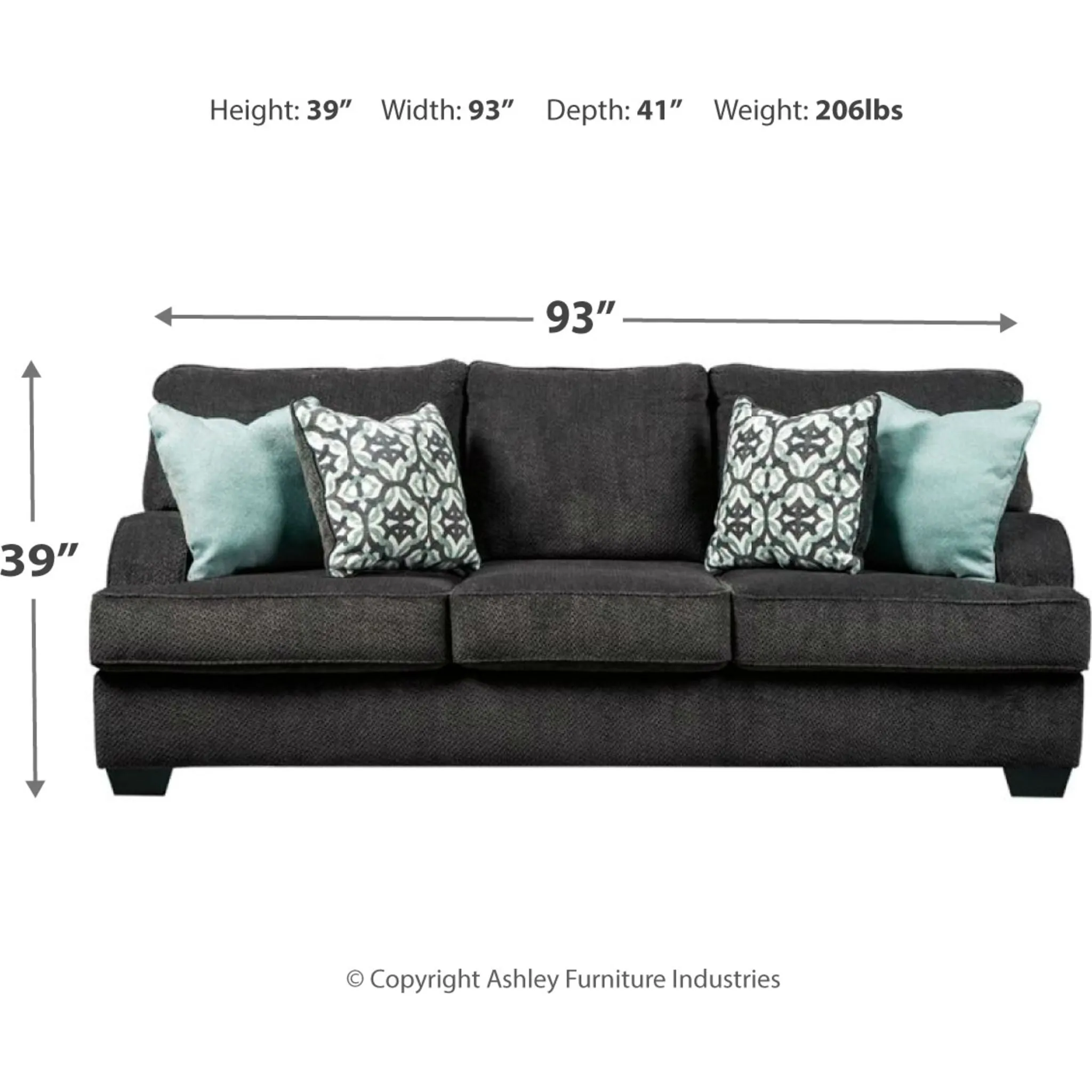 Charenton Queen Sleeper - Charcoal