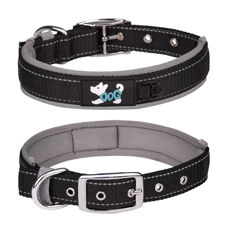Comfortable Fit Reflective Nylon Dog Collar