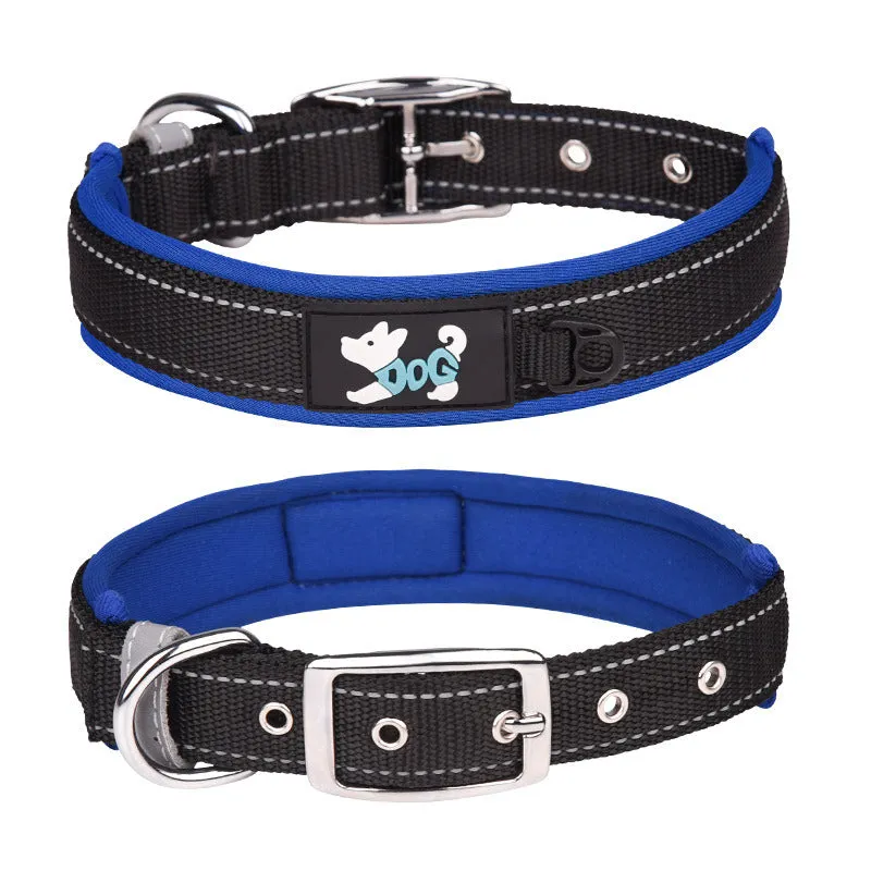 Comfortable Fit Reflective Nylon Dog Collar