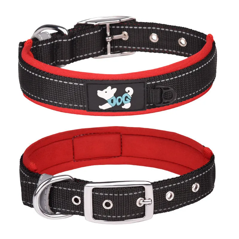 Comfortable Fit Reflective Nylon Dog Collar