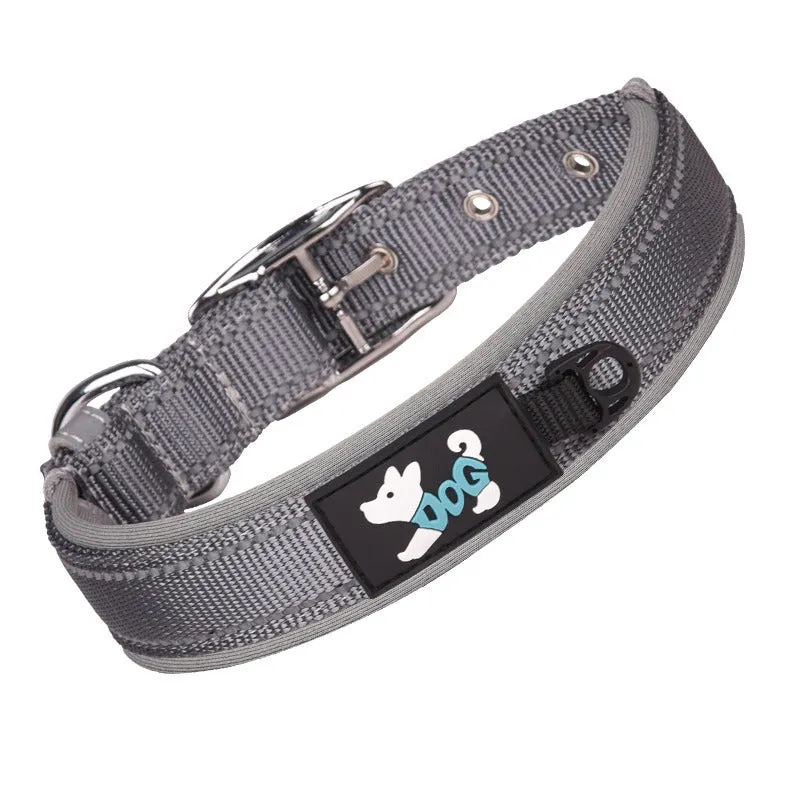 Comfortable Fit Reflective Nylon Dog Collar