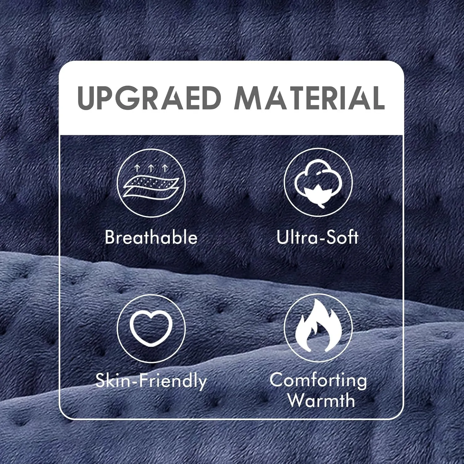 DAILYLIFE Heating Pad for Back Pain Relief, 12" x 24" Electric Heating Pads for Cramps, Back, Shoulder and Neck with 6 Heat Settings, Fast-Heating Technology, Auto Shut Off, UL Certification, Blue