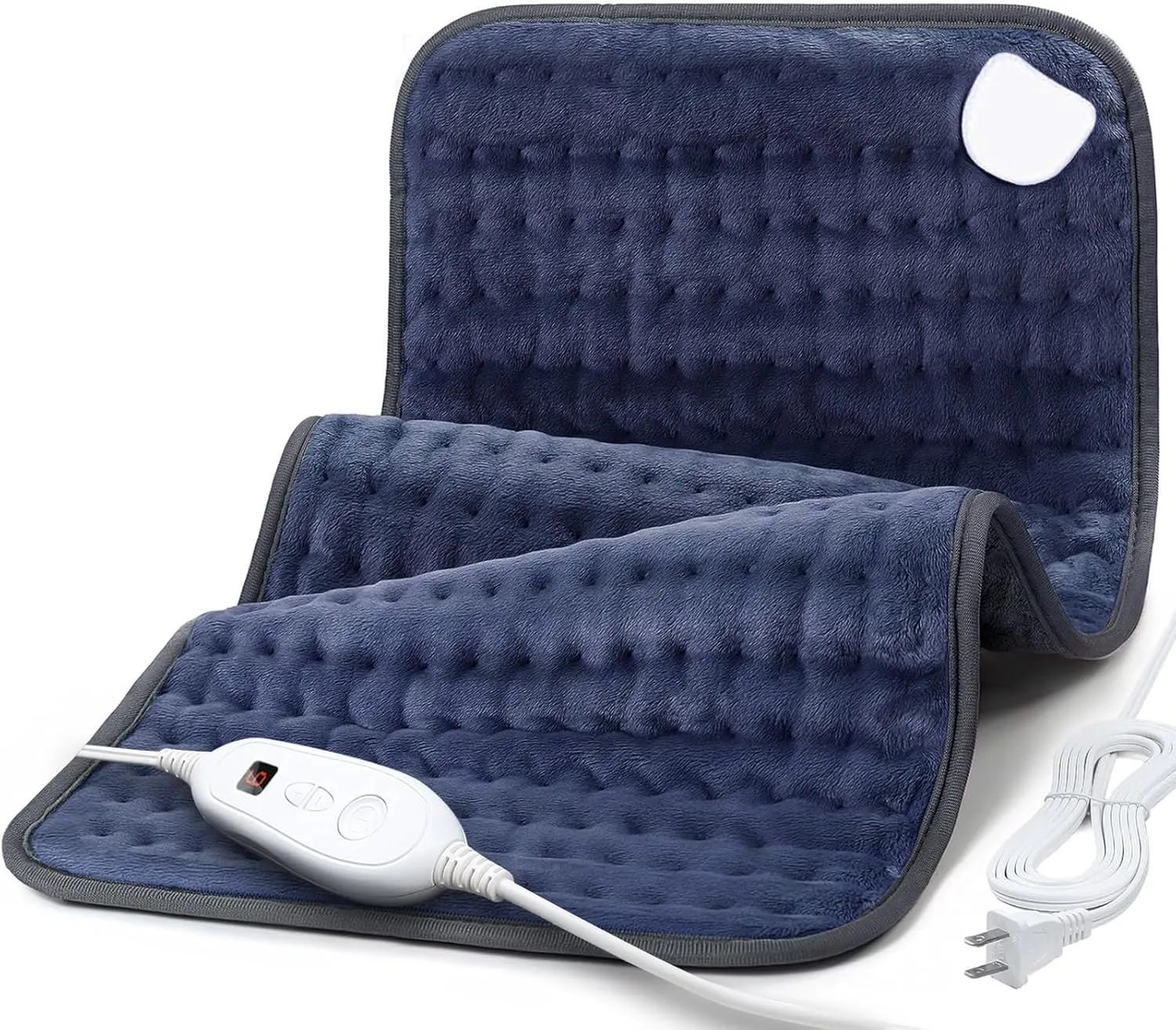 DAILYLIFE Heating Pad for Back Pain Relief, 12" x 24" Electric Heating Pads for Cramps, Back, Shoulder and Neck with 6 Heat Settings, Fast-Heating Technology, Auto Shut Off, UL Certification, Blue