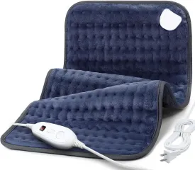 DAILYLIFE Heating Pad for Back Pain Relief, 12" x 24" Electric Heating Pads for Cramps, Back, Shoulder and Neck with 6 Heat Settings, Fast-Heating Technology, Auto Shut Off, UL Certification, Blue