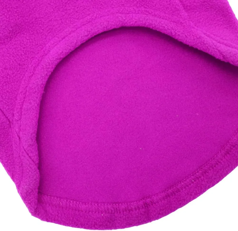 Dog Fleece Vest Soft Winter Jacket Sweater with D-Ring Leash Cold Weather Coat Hoodie for Small Medium Large Dogs Purple Small