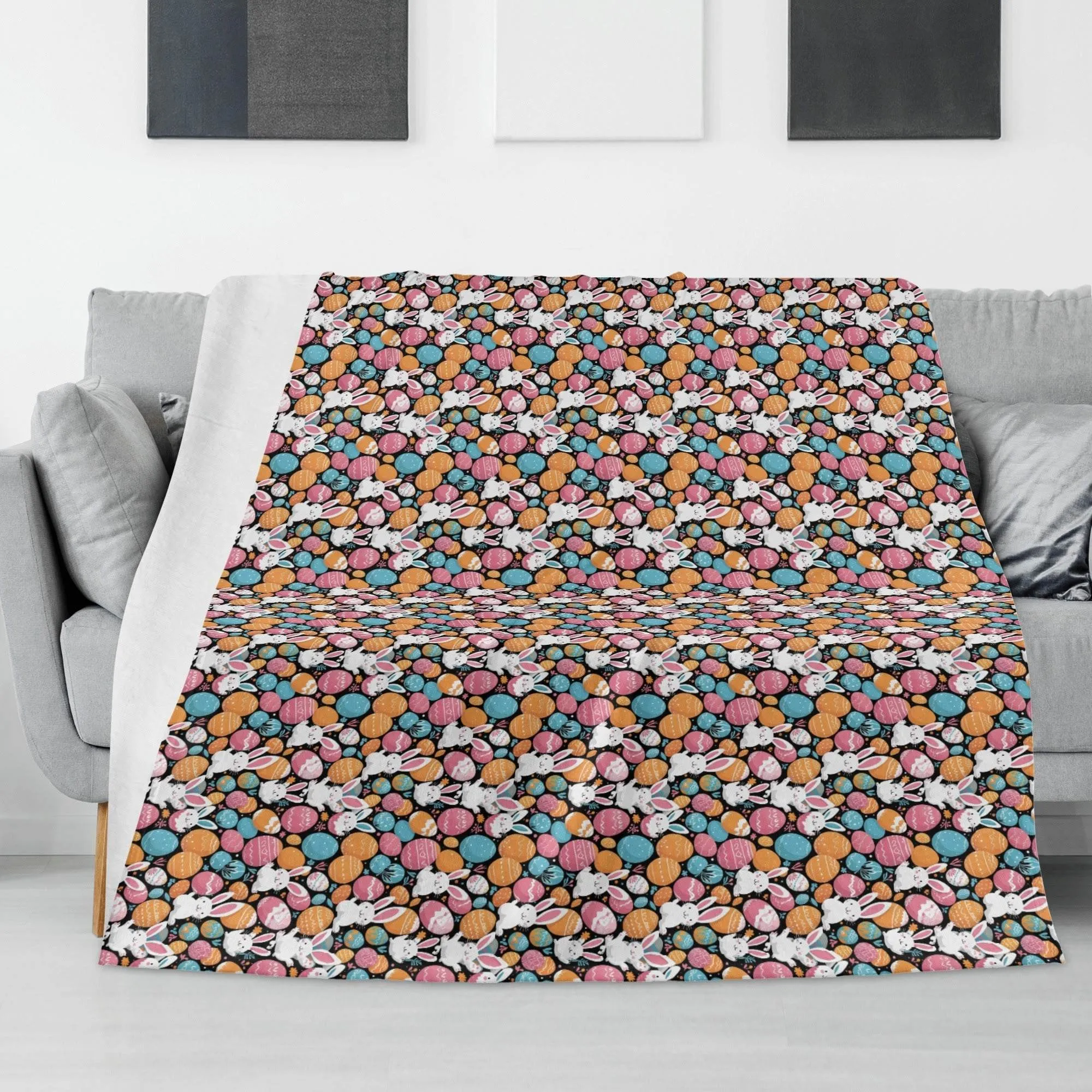 Fun Bunny Flannel Breathable Blanket 4 Sizes