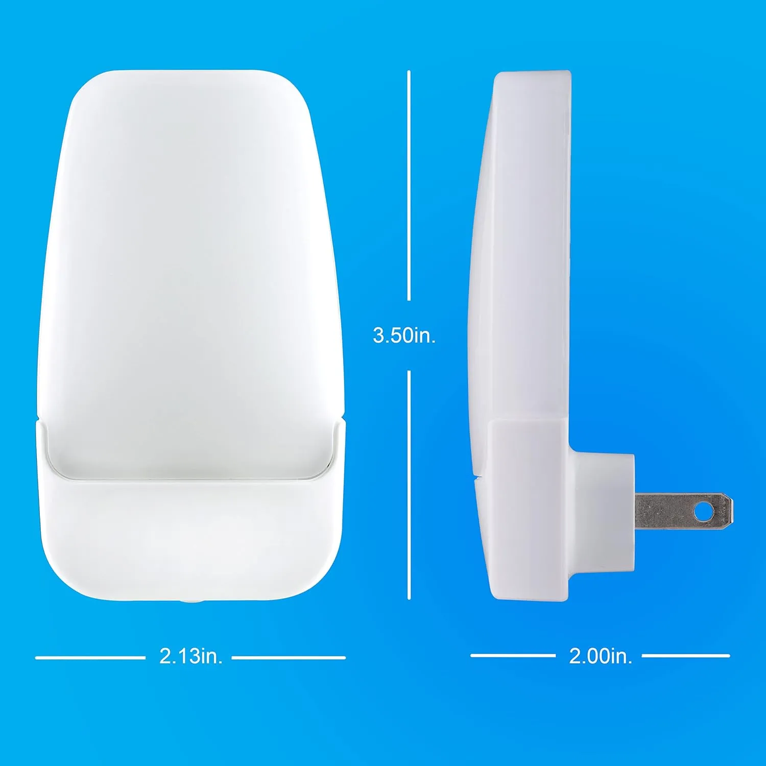 GE LED Night Light, Plug-in, Dusk to Dawn Sensor, Cool White, Ambient Lighting, For Kids Adults Bedroom, Bathroom, Nursery, Kitchen, Hallway, 55991, 2 pack