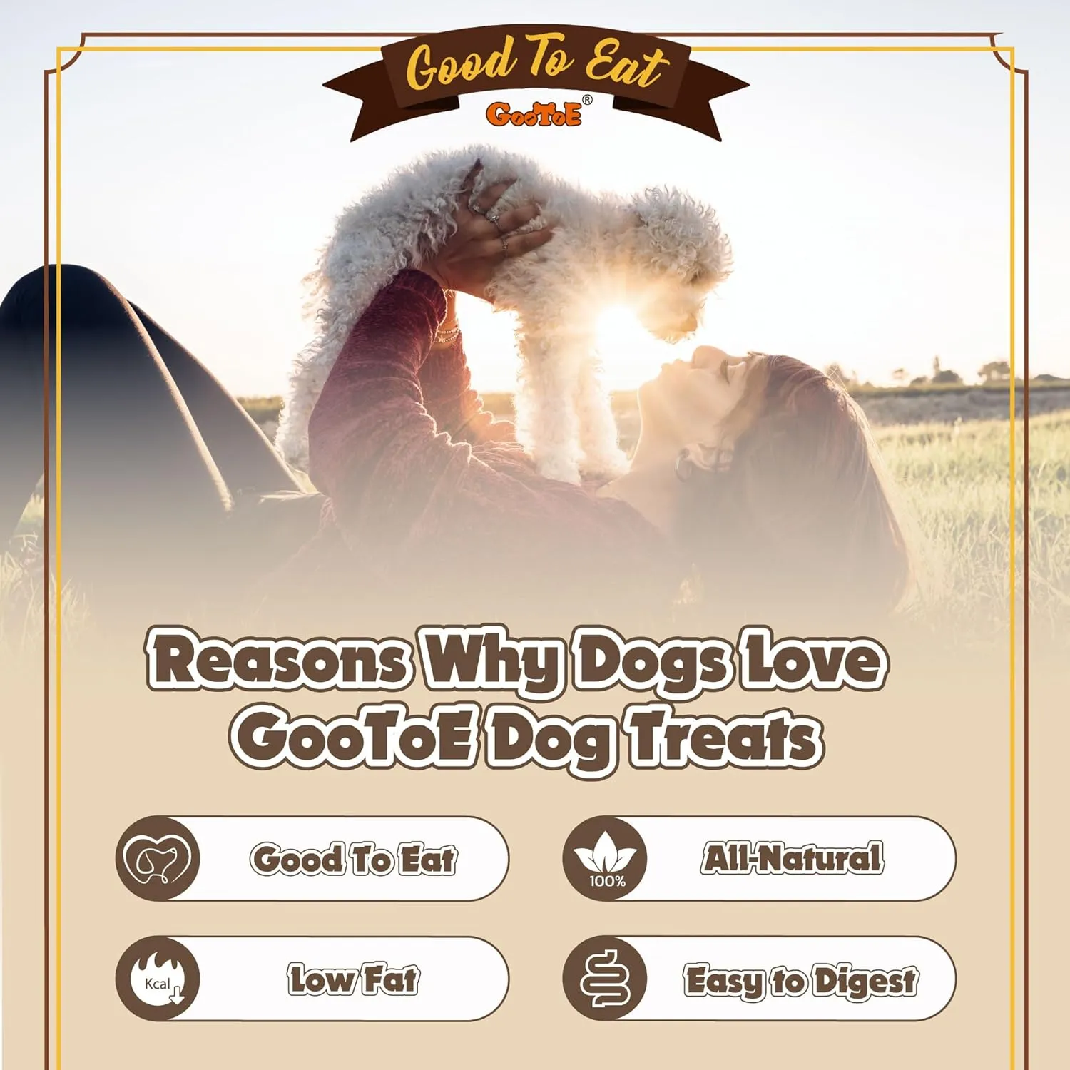 Gootoe Buffalo Dog Treats, Buffalo Bites Stick (Large) 1.5 lb Natural Low-Fat Chews for Training & Rewards, Limited Ingredient, Perfect for Medium Dogs, Resealable Bag
