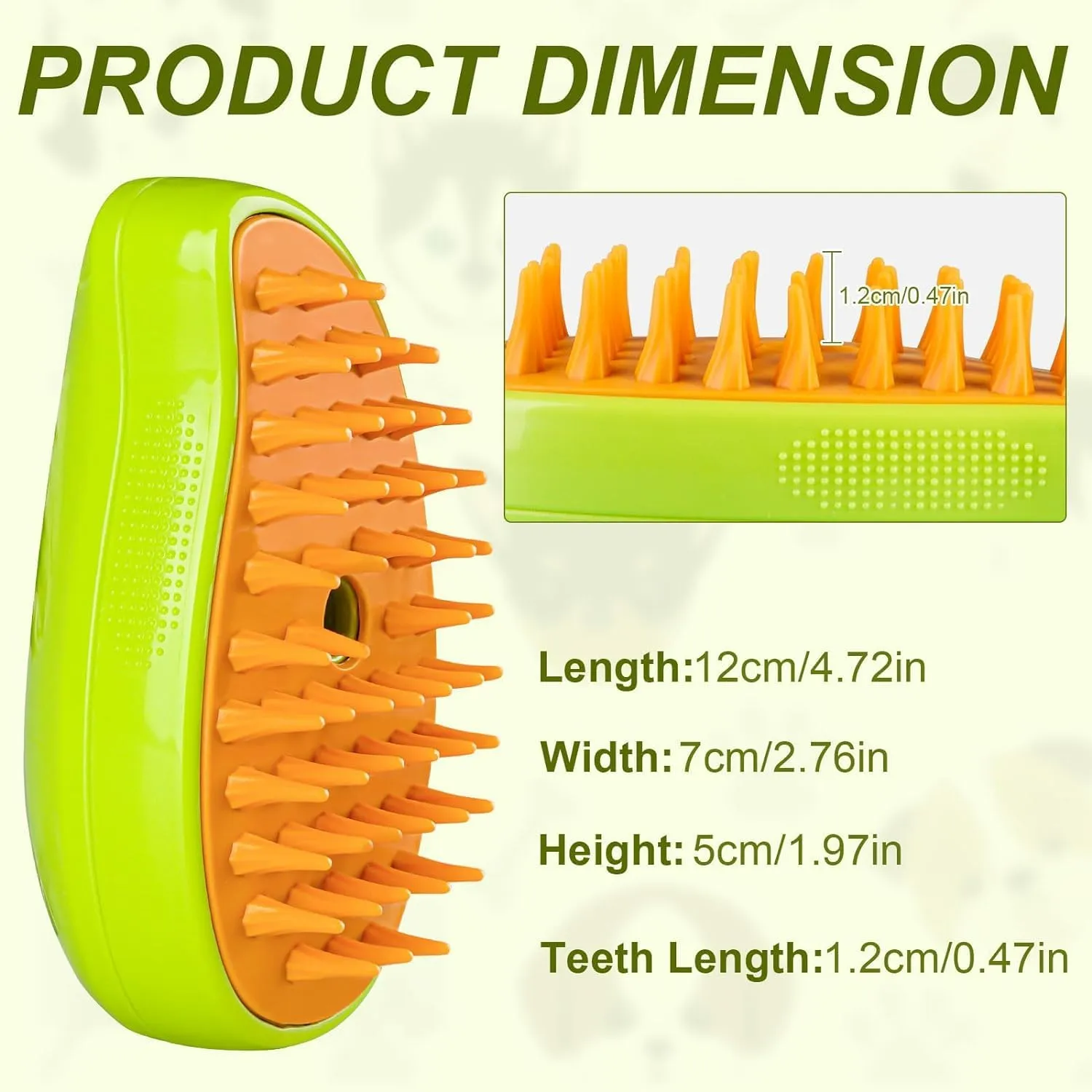 Gorilla pets Cat Steam Brush, Dog Steam Brush, Steam Brush for Cats and Dogs, 3 In 1 Steamy Pet Brush, Steaming Pet Hair Brush, Cat and Dog Comb with Steam, Pet Grooming Brush for Cats (Random Color)