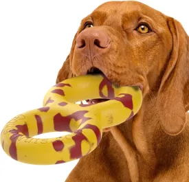 Goughnuts  Dog Toys for Aggressive Chewers | Virtually Indestructible Pull Toy for Breeds Such as Pit Bulls and German Shepherds | Heavy Duty Tug Dog Toy | Medium | Yellow