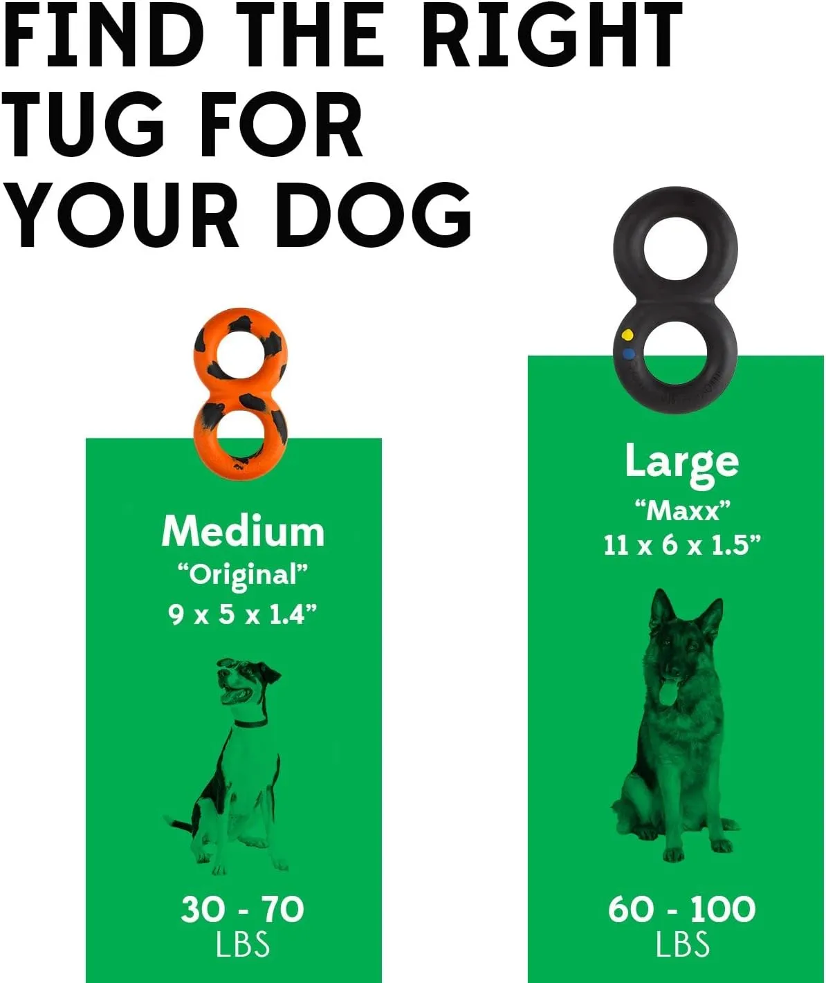 Goughnuts  Dog Toys for Aggressive Chewers | Virtually Indestructible Pull Toy for Breeds Such as Pit Bulls and German Shepherds | Heavy Duty Tug Dog Toy | Medium | Yellow