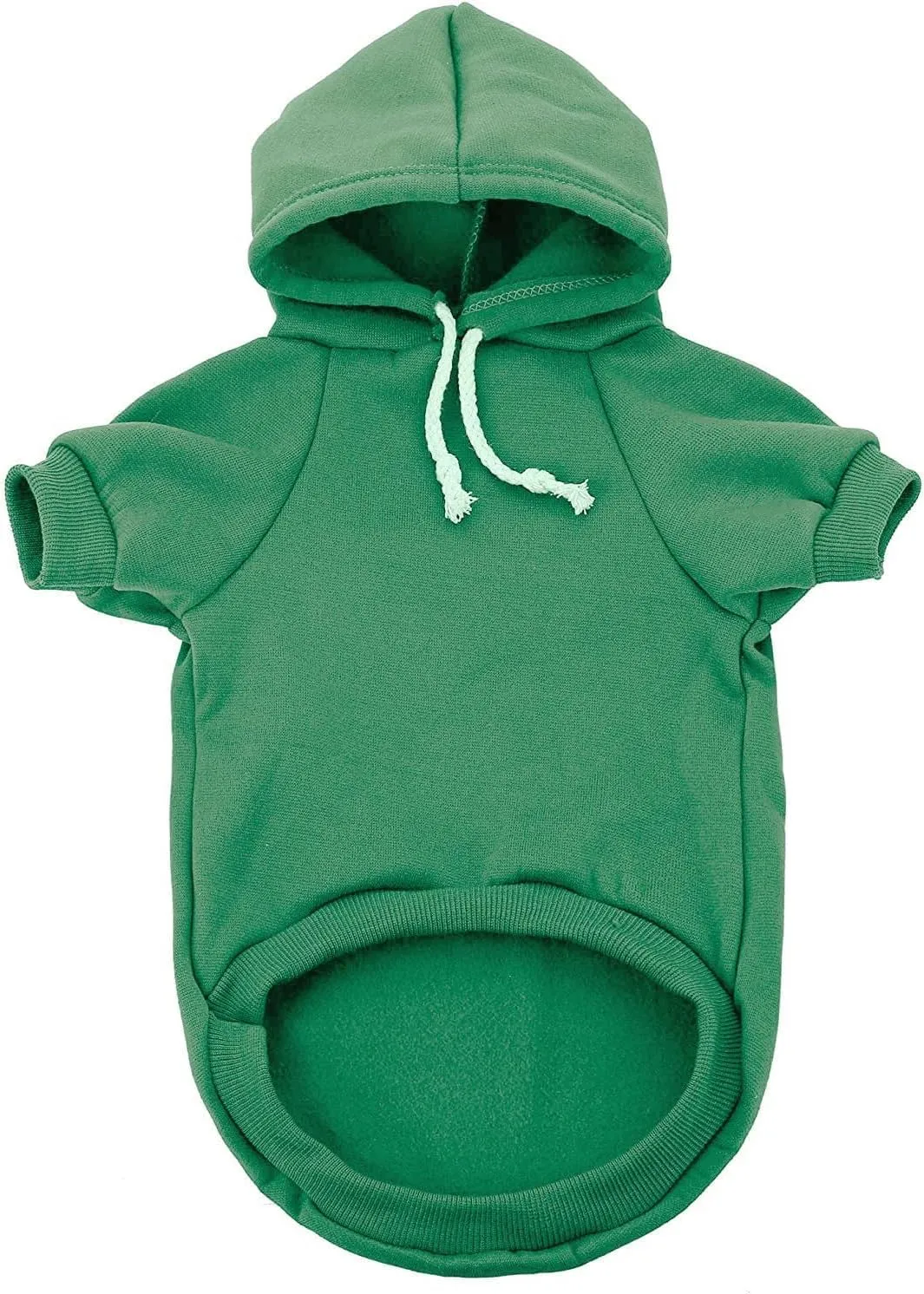 Green Dog Hoodie, Dog Clothes for Large Dogs, Fleece Dog Sweater