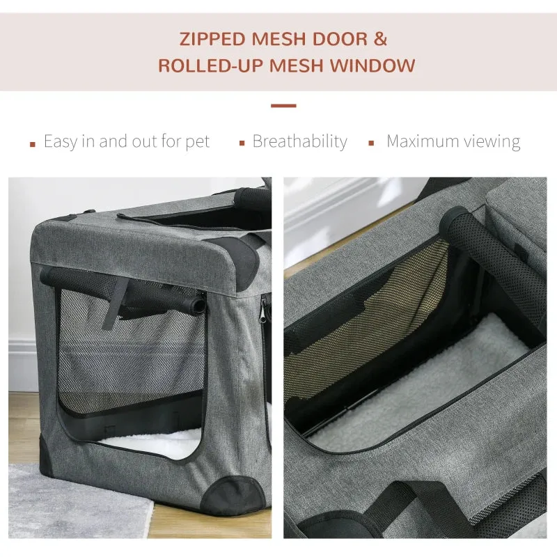 Grey 70cm Folding Pet Carrier Bag