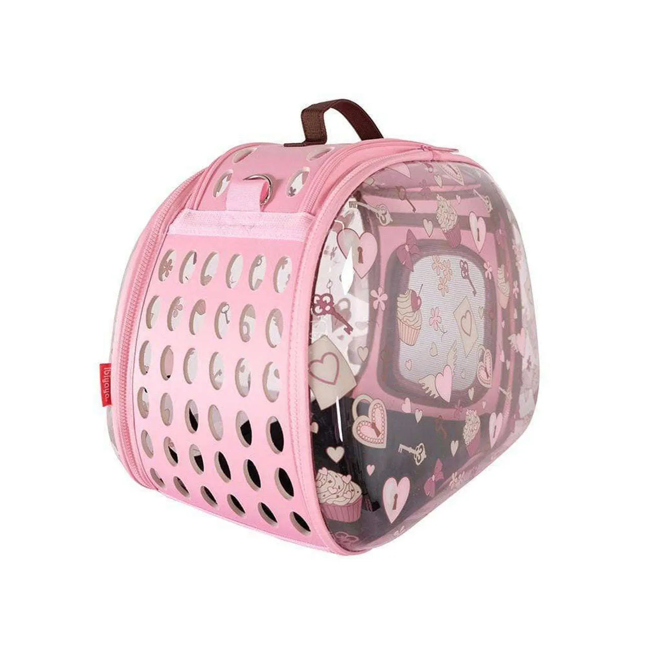 Ibiyaya Hello World Pet Carrier | Transparent Hard Rock
