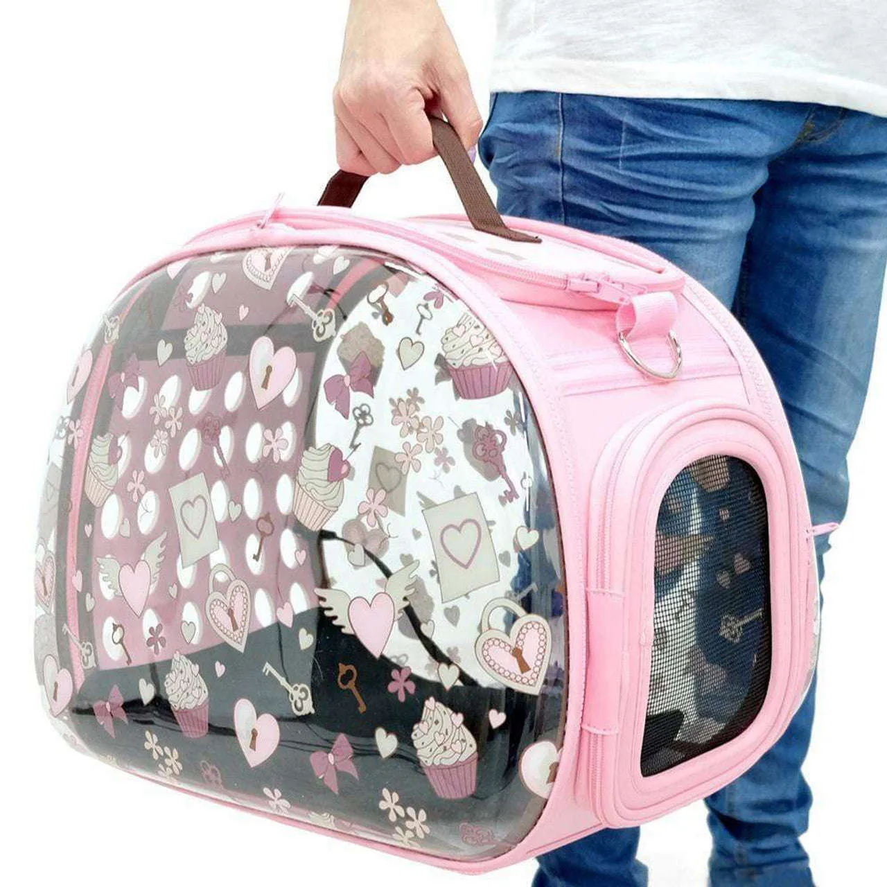 Ibiyaya Hello World Pet Carrier | Transparent Hard Rock