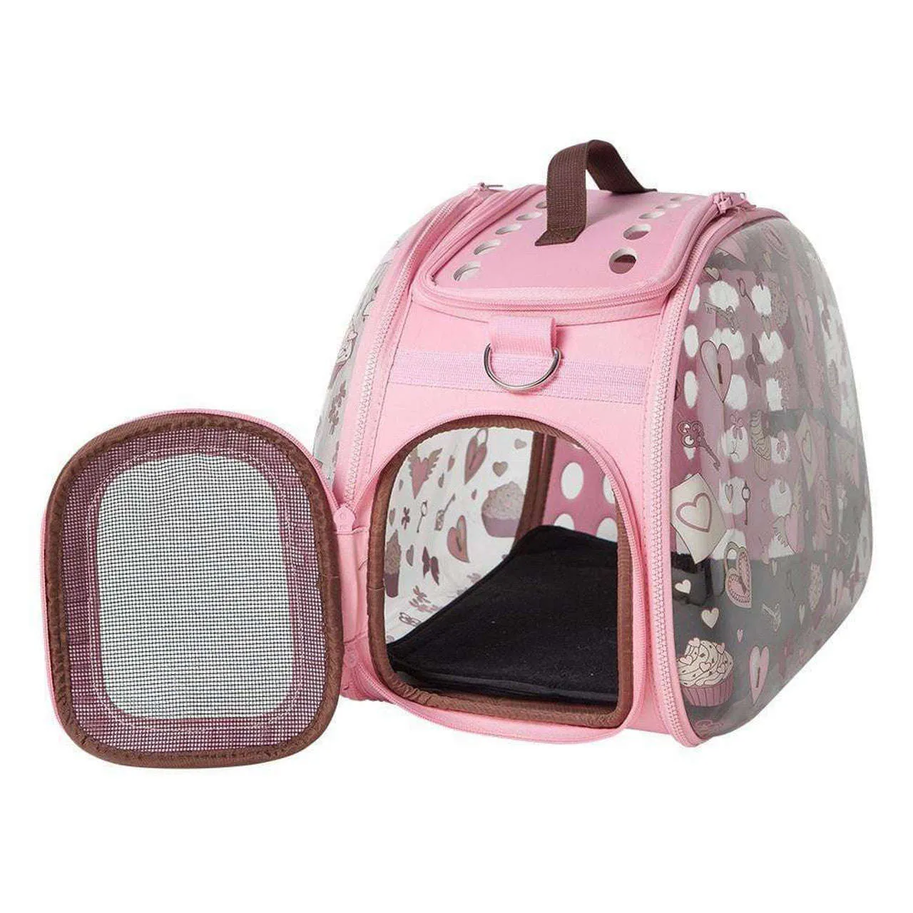 Ibiyaya Hello World Pet Carrier | Transparent Hard Rock