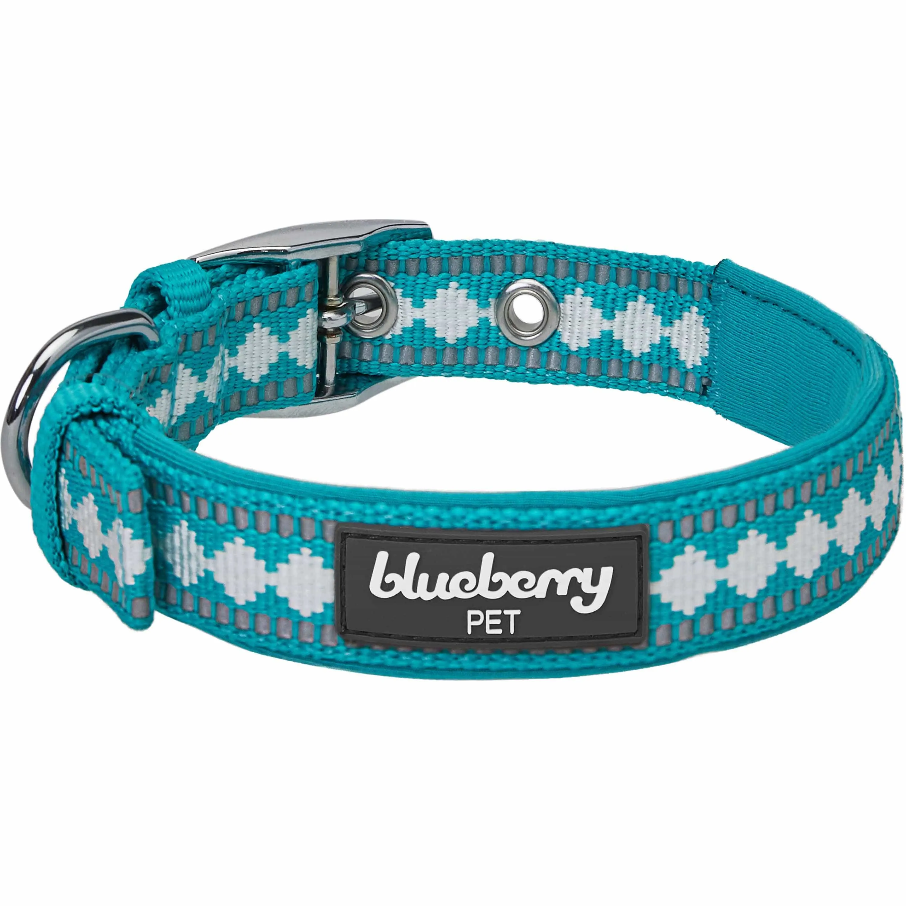 Jacquard Dog Collar with 3M Reflective Neoprene Padding