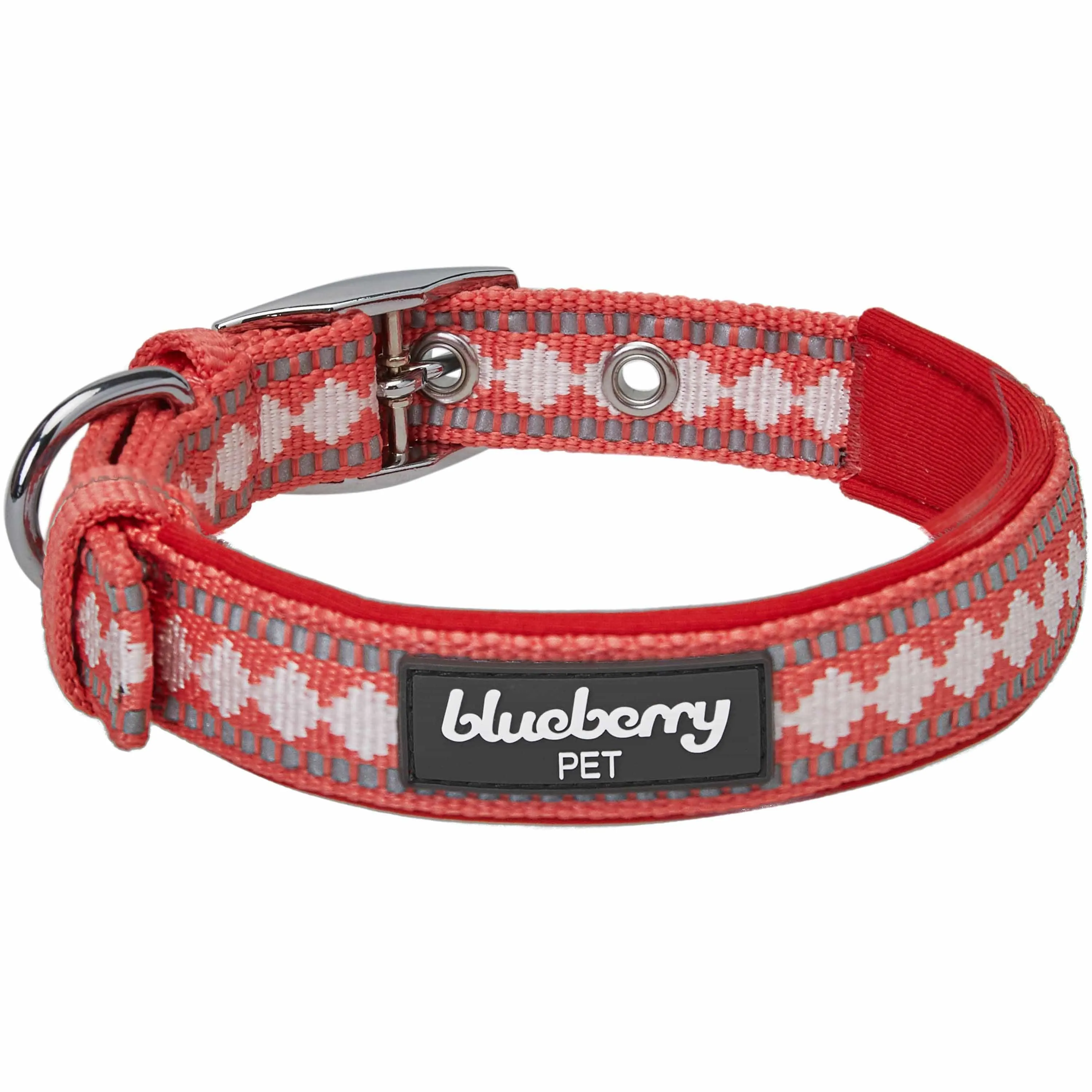 Jacquard Dog Collar with 3M Reflective Neoprene Padding