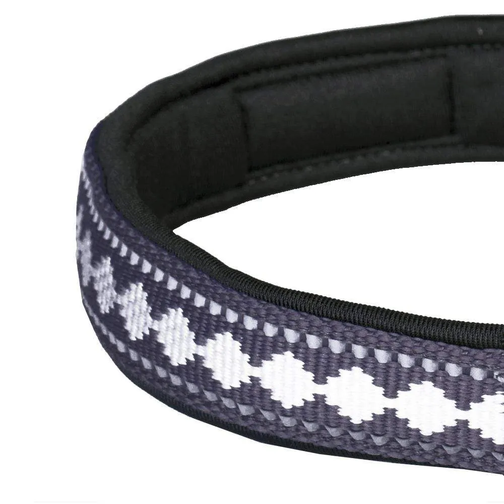 Jacquard Dog Collar with 3M Reflective Neoprene Padding
