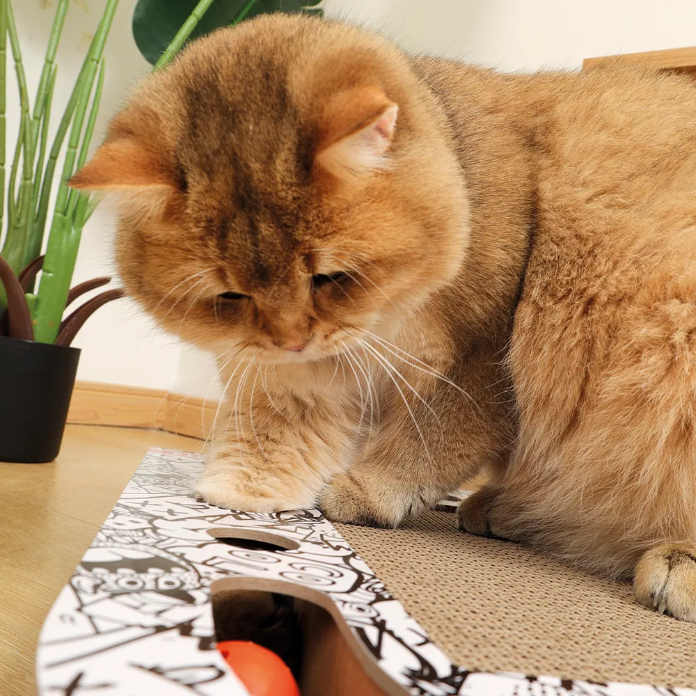 M-PETS Freestyle Cat Scratcher Black & White