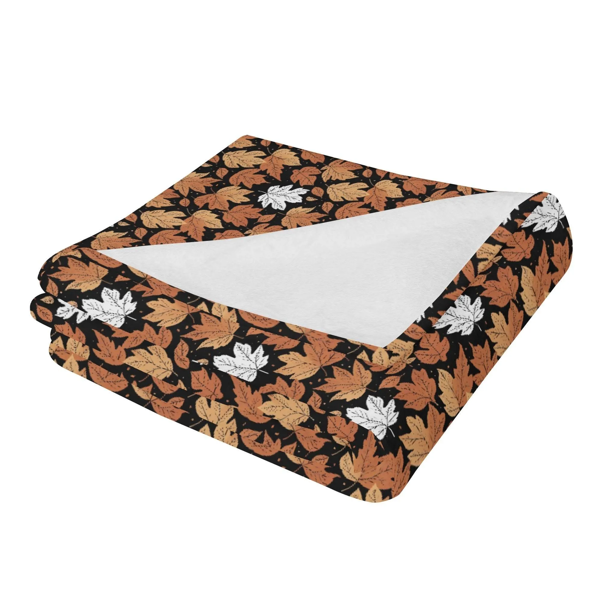 Maple Leaves Flannel Breathable Blanket 4 Sizes