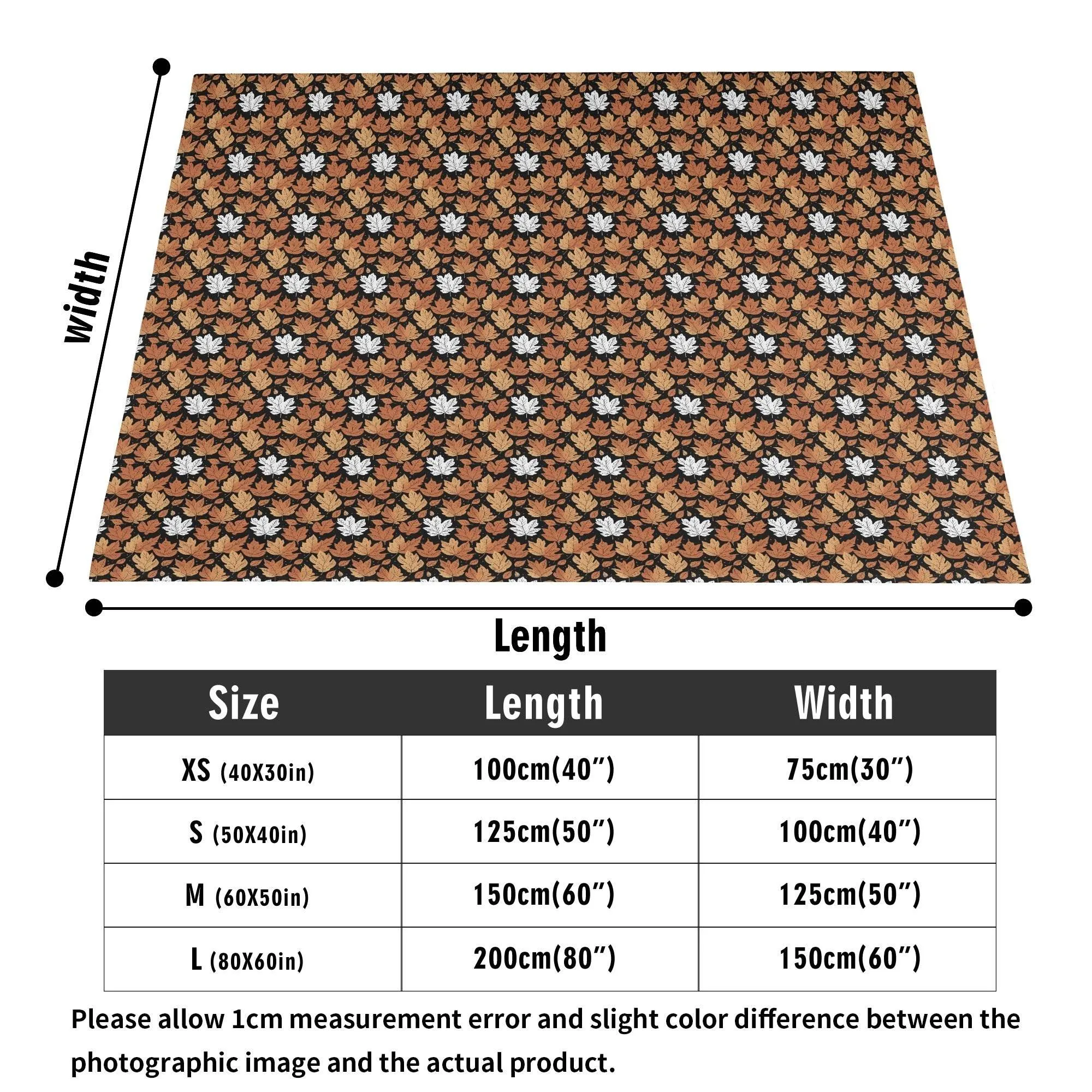 Maple Leaves Flannel Breathable Blanket 4 Sizes