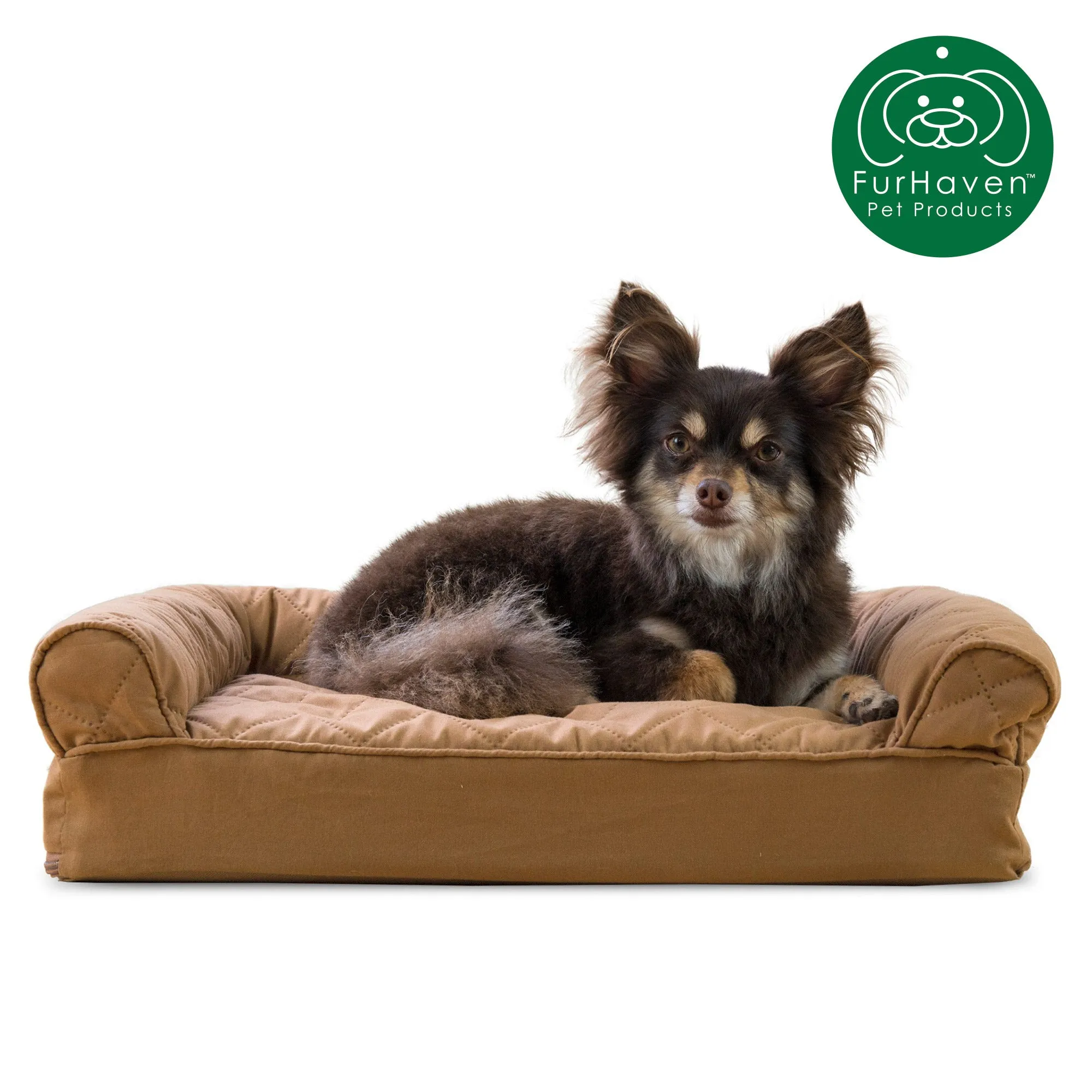 Memory Foam Quilted Sofa-Style Pet Bed