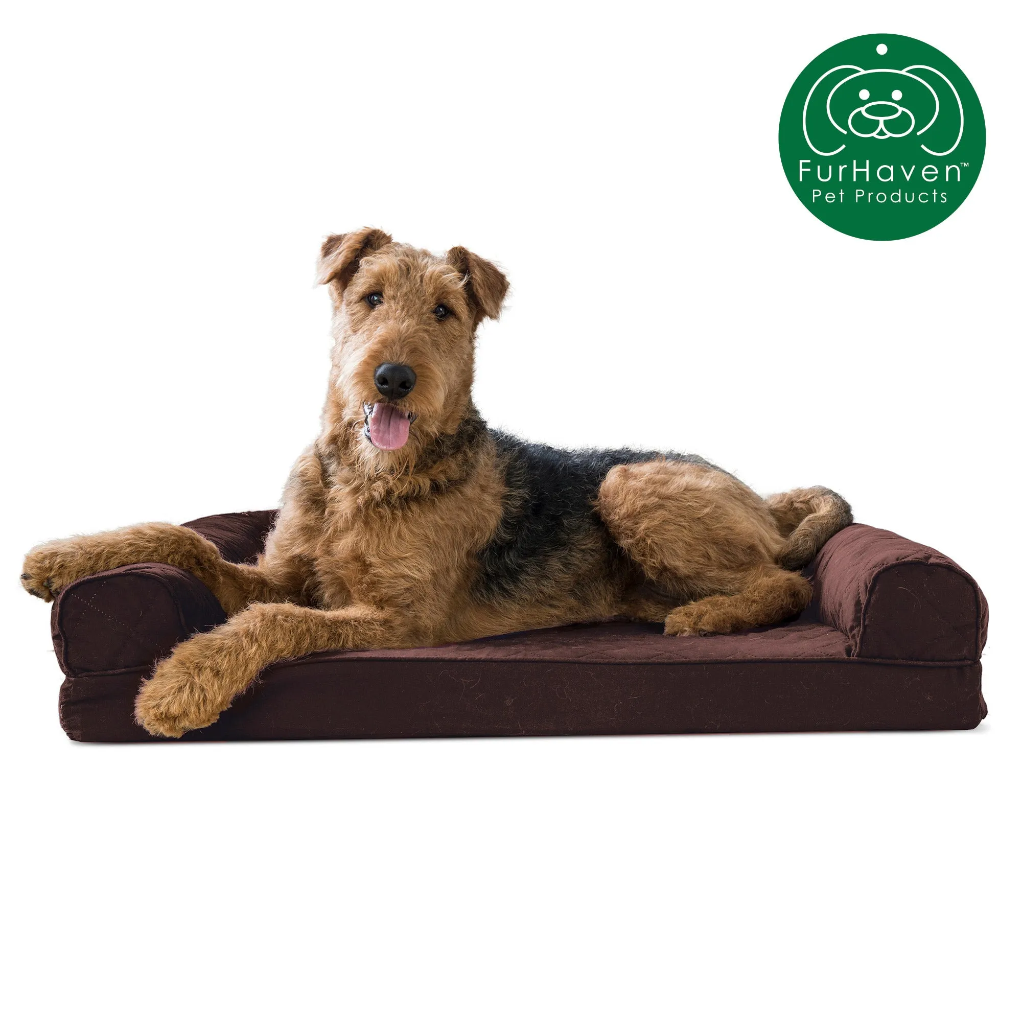 Memory Foam Quilted Sofa-Style Pet Bed