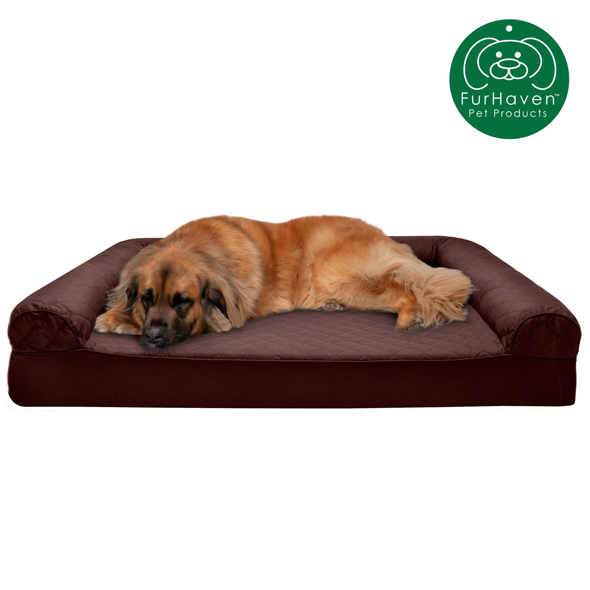 Memory Foam Quilted Sofa-Style Pet Bed