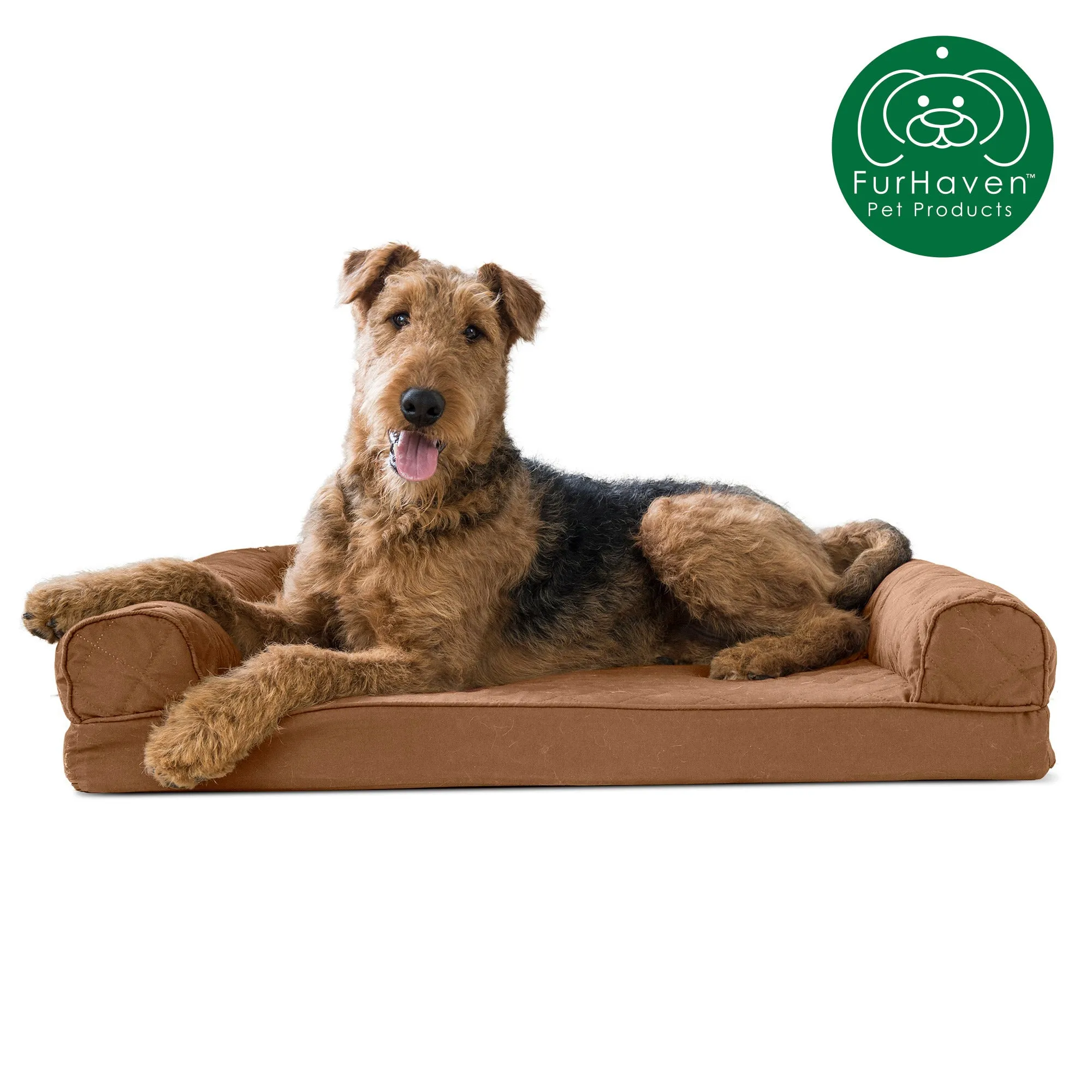Memory Foam Quilted Sofa-Style Pet Bed