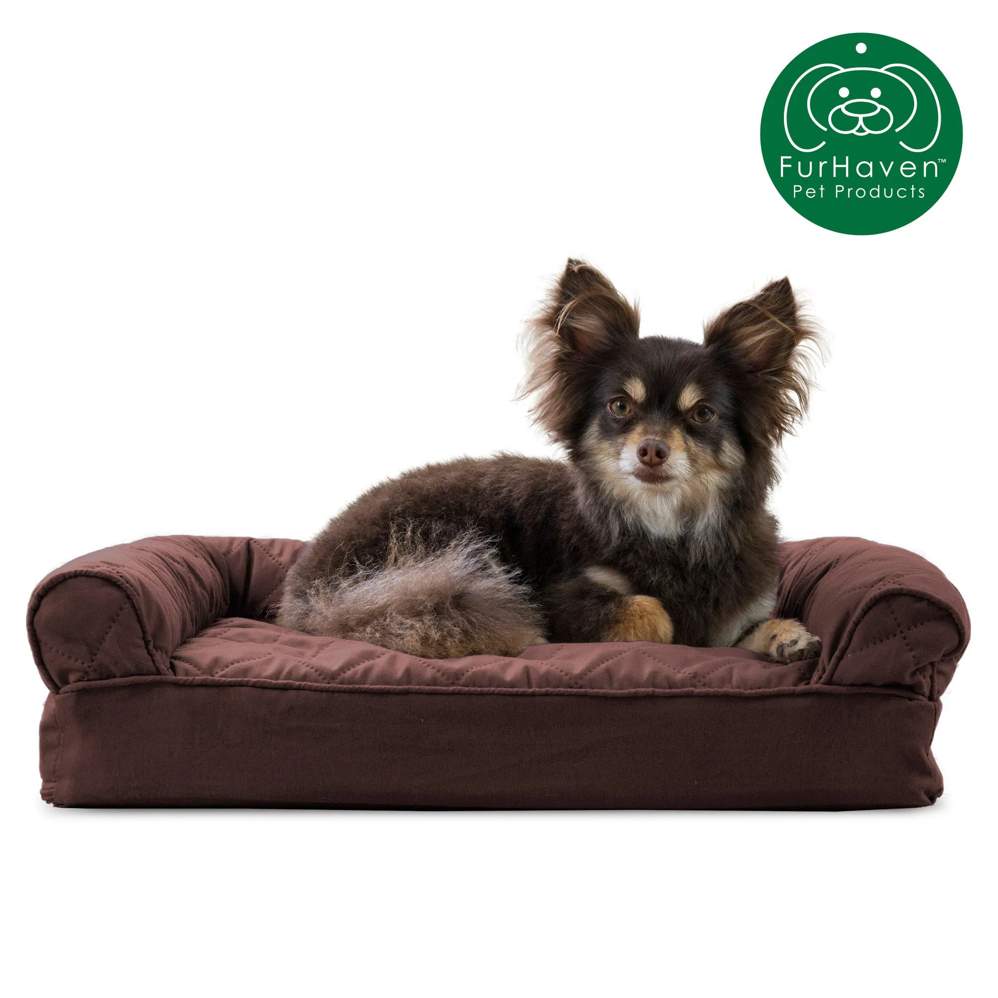 Memory Foam Quilted Sofa-Style Pet Bed